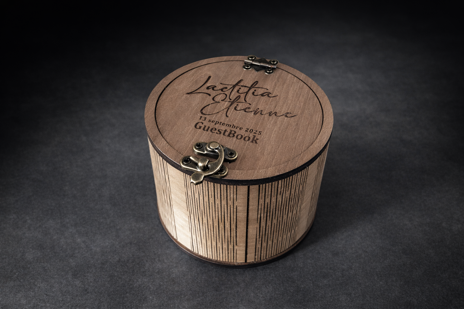 Boîte gravée pour mariage & événements