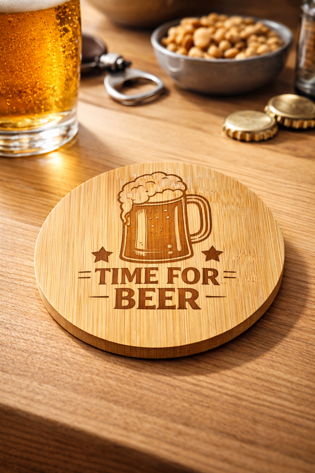 Dessous de verre en bois personnalisé 2