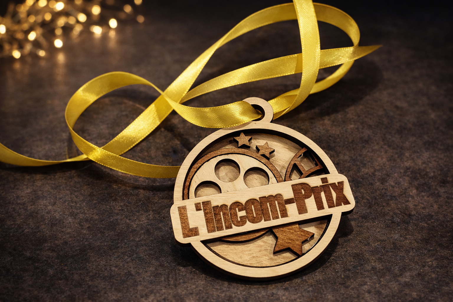 Médaille décorative en bois personnalisée