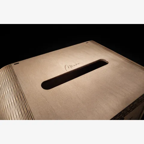 Urne mariage en bois personnalisée