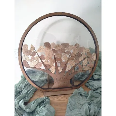 Arbre à messages personnalisé en bois