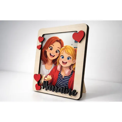 Cadre photo en bois personnalisé