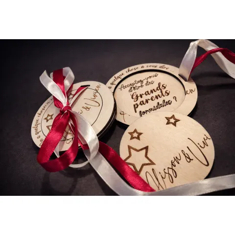 Annonce grossesse en bois personnalisé