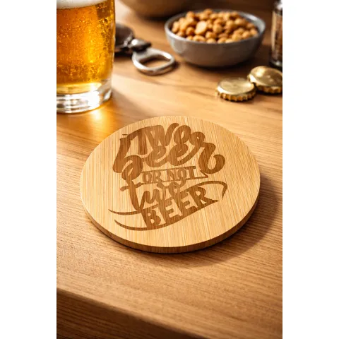 Dessous de verre en bois personnalisé