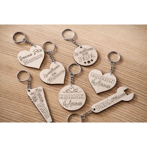 Porte-clés en bois personnalisé